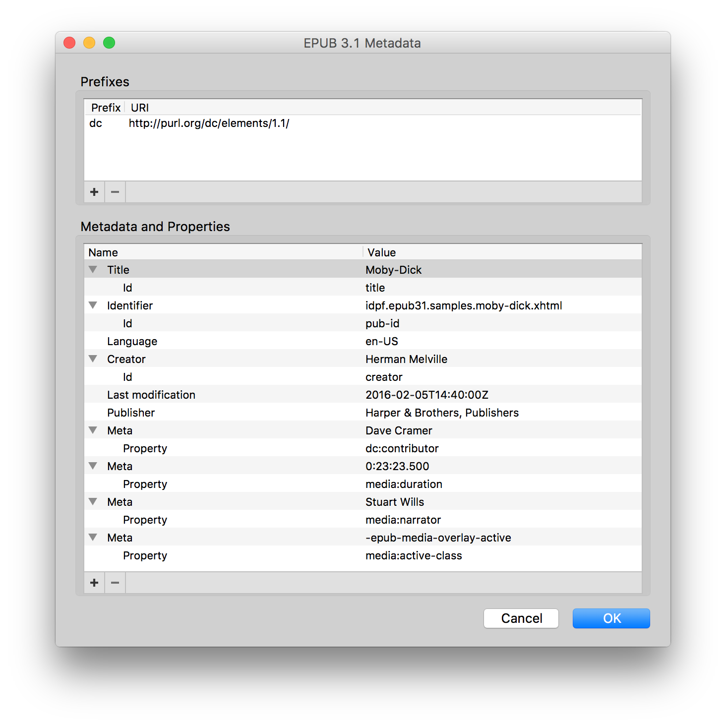 EPUB 3.1 metadata